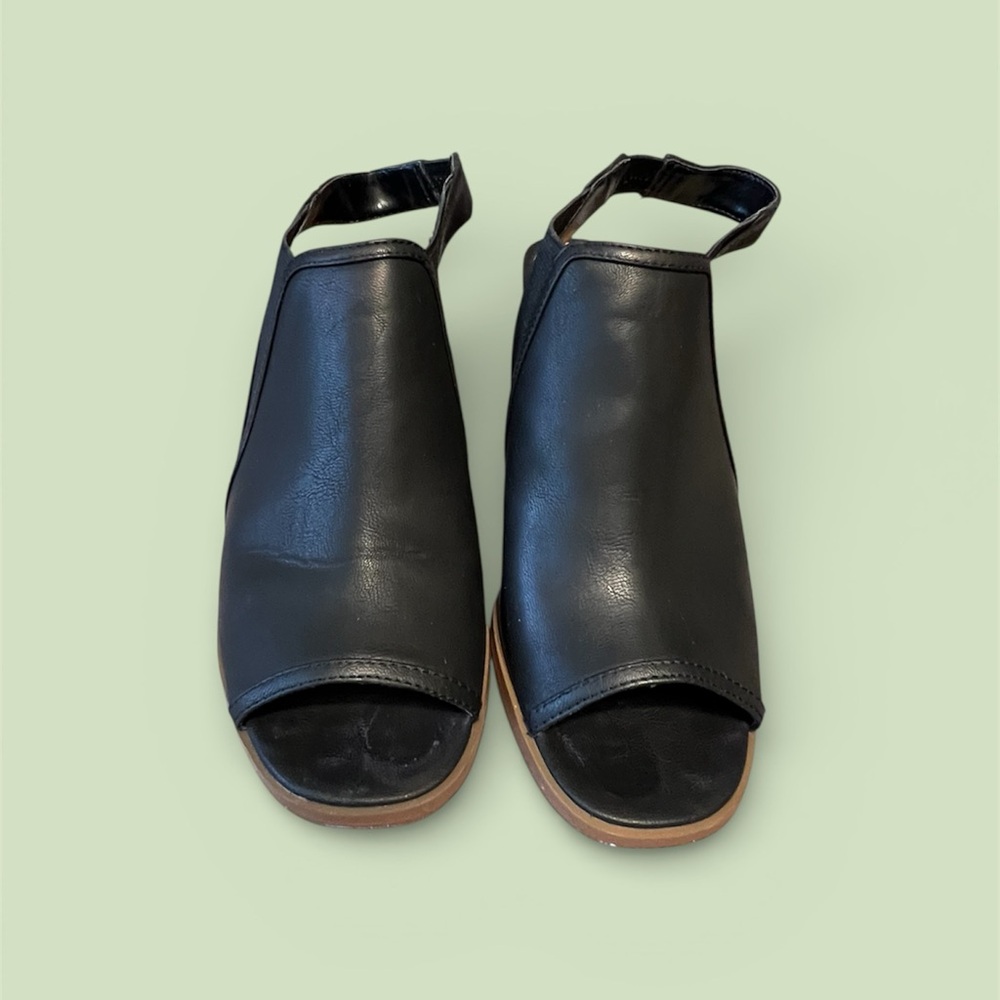 Style & Co. Black Open-Toe Heels size 7.5